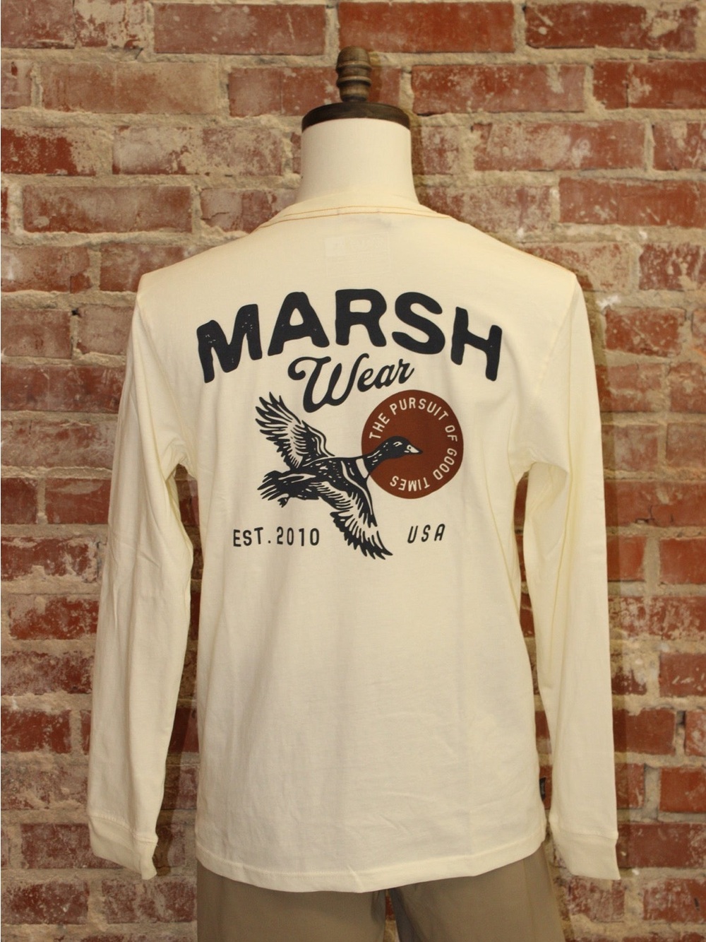 Marsh Wear Vintage White High Flyer Long Sleeve Shirt